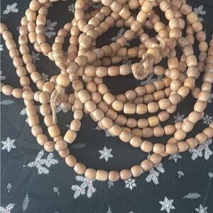 25’ Natural Wooden Bead String